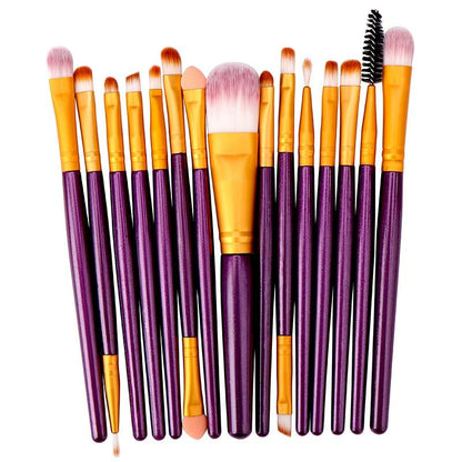 BrushSet™ | 15 pinceaux pour maquillage - Accessory Massage